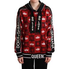 Dolce & Gabbana Multicolor DG Queen Hooded Sweatshirt Women's Sweater