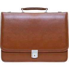 McKlein Lexington Leather Expandable Briefcase, Brown