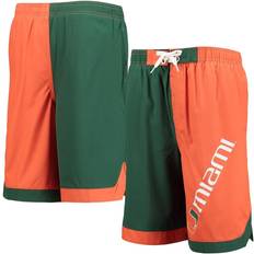 XL Swimwear Children's Clothing Outerstuff Youth Green/Orange Miami Hurricanes Conch Bay Swim Shorts