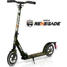 Hurtle Renegade Lightweight Foldable Teen and Adult Commuter Kick Scooter, Camo 12 Green 12