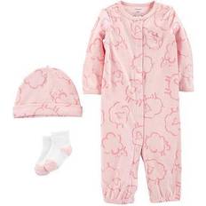 Nightwear Children's Clothing Carter's Baby Girls Take Me Home Gown with Hat & Socks 3 piece Set - Pink