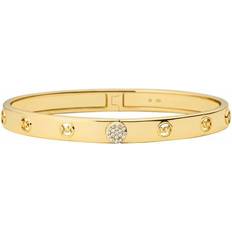 Michael Kors Logo Bangle Bracelet - Gold/Transparent