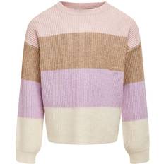 Jungen Strickpullover Only Kid's Striped Knitted Pullover - Pink/Sepia Rose (15207169)