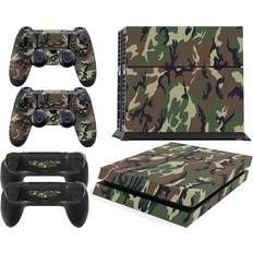 PlayStation 4 Bundle Decal Stickers giZmoZ n gadgetZ PS4 Console Skin Decal Sticker + 2 Controller Skins - Camo