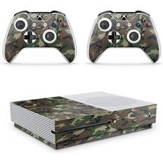 Xbox Series S Protection & Storage giZmoZ n gadgetZ Xbox One S Console Skin Decal Sticker + 2 Controller Skins - Camouflage
