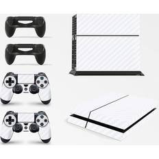 giZmoZ n gadgetZ PS4 Console Skin Decal Sticker + 2 Controller Skins - Carbon White