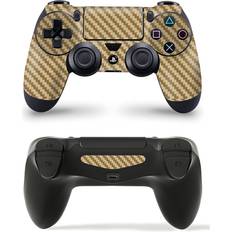 Ps4 gold controller Gaming Accessories giZmoZ n gadgetZ PS4 1 x Controller Skins Full Wrap Vinyl Sticker - Carbon Gold