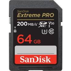 64 GB Minnekort SanDisk Extreme Pro SDXC Class 10 UHS-I U3 V30 200/90MB/s 64GB