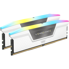 Hvite RAM minne Corsair Vengeance RGB White DDR5 6000MHz 32GB (CMH32GX5M2B6000C40W)