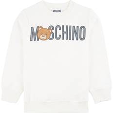 Moschino Kid's Bear Mascot Stretch Cotton Logo Sweatshirt - Ivory