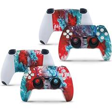 PlayStation 5 Protection & Storage giZmoZ n gadgetZ PS5 2 x Controller Skins Full Wrap Vinyl Sticker - Color Explosion