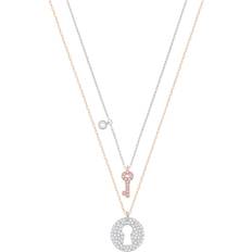 Swarovski Wishes Key Pendant Necklaces - Silver/Rose Gold/Pink/Transparent