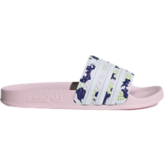 adidas Junior Adilette Slides - Clear Pink/Cloud White/Almost Lime