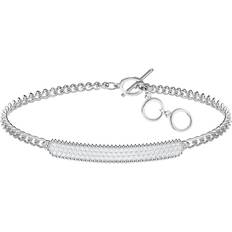 Swarovski Locket Bracelet - Silver/Transparent