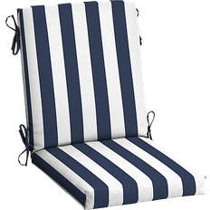 Arden Selections Cabana Stripe Chair Cushions Blue, White (111.76x50.8)