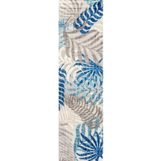 Jonathan Y Tropics Palm Leaves Grau, Blau 60.96x243.84cm
