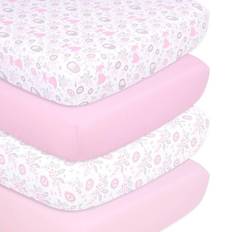 The Peanutshell Fitted Crib Sheets Woodland Floral Microfiber4-Pack 28x52 28x52"