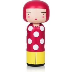Lucie Kaas Dot Kokeshi Doll in Pink/White/Ivory, Size Large: 8.5" H Dekofigur