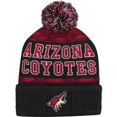 Outerstuff Beanies Outerstuff Arizona Coyotes Puck Pattern Cuffed Knit Beanies with Pom Youth