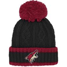 Outerstuff Beanies Outerstuff Arizona Coyotes Team Stripe Cuffed Knit Hat With Pom Youth