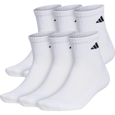 Adidas Socks adidas Athletic Cushioned Quarter Socks 6 Pack M - White
