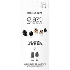 Dashing Diva Glaze Semi-Cured Gel Art Cheetah Drip 34-pack