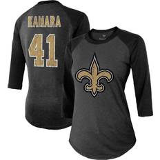 Majestic Threads T-shirts Majestic Threads Alvin Kamara New Orleans Saints Tri-Blend 3/4-Sleeve Raglan T-Shirt W