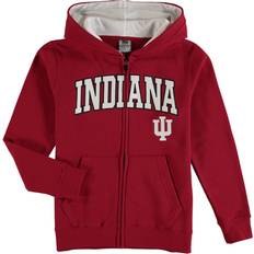 Colosseum Athletics Jackets & Sweaters Colosseum Athletics Crimson Indiana Hoosiers Applique Arch & Logo Full-Zip Hoodie Youth