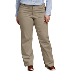 Dickies Suit Pants - Women Dickies Women's Relaxed Fit Straight Leg Pants Plus Size - Desert Sand