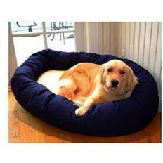 Dog Beds, Dog Blankets & Cooling Mats Pets Majestic Pet Blue & Sherpa Bagel Dog Bed