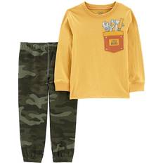 Carter's Tracksuits Children's Clothing Carter's Baby Little Builder T-shirt 2-piece - Yellow/Green