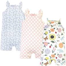 Touched By Nature Baby Girl's Organic Cotton Rompers - 3pack - Flutter Garden