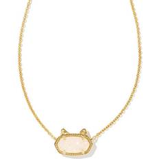 Kendra Scott Elisa 14K-Gold-Plated & Drusy Cat Pendant Necklace