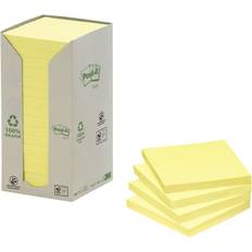 3M Post-it Note Recycled Tower Pack 76x76mm Pastel Yellow Ref 654-1T Pack