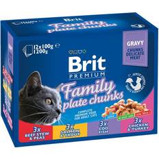 Brit Katter Husdyr Brit Premium Bitar sås fisk & kött multipack