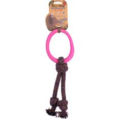 Beco Pet Rubber Hoop on a Rope Pink Dog