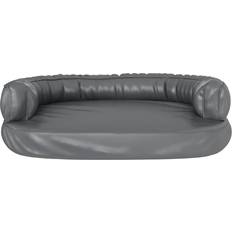 vidaXL Ergonomic Foam Dog Bed Faux Leather