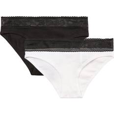 Black bikini Barneklær Calvin Klein Panties 2-Pack Bikini Black/White 12-14
