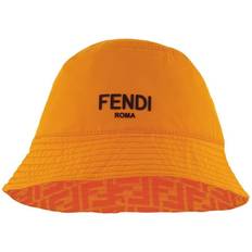 Orange Sonnenhüte Fendi Logo Reversible Bucket Hat