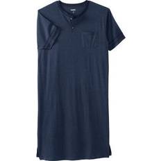 Men's Big & Tall Short-Sleeve Henley Nightshirt by KingSize in (Size 4XL/5XL) Pajamas