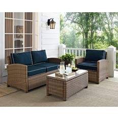 Wicker patio furniture set Patio Furniture Crosley Bradenton pc. Wicker Seating Set, KO70027WB-NV
