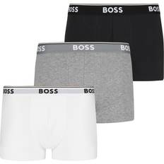 Hugo Boss Unterhosen Hugo Boss Logo Waistbands Trunks 3-pack - White/Grey/Black