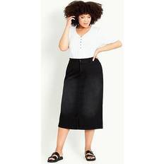 Evans Clothing Evans Avenue Women Plus Denim Midi Skirt
