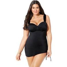 Swimsuits Swimsuits For All Plus Women's Adjustable Two Piece Swimdress in (Size 12)