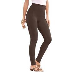 Roaman's Women's Plus Size Lattice Essential Stretch Legging Activewear  Workout Yoga Pants 