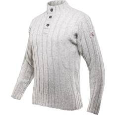 Devold Pullover Devold Nansen Wool Button Neck Jumper - Grey Melange