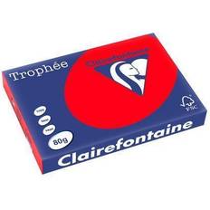 Røde Kopipapir Clairefontaine Kopieringspapper TROPHEÉ A3 80g Röd 500/FP