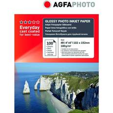 10 x 15 fotopapir AGFAPHOTO Everyday Photo Inkjet Paper Glossy 10x15 100 Sheets White White
