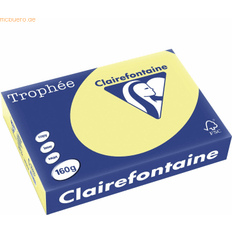 Clairefontaine Farvet papir Trophée, A4, 160g, citrongul 1023, pakke a 250 ark
