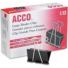 Paper Clips & Magnets Acco Binder Clips, Large 12 Count